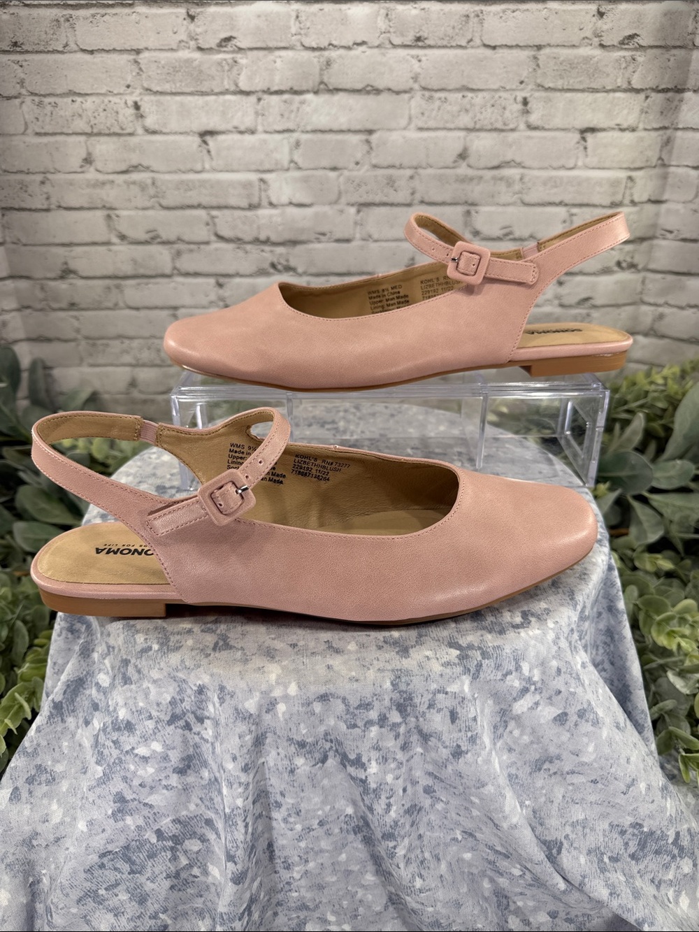SONOMA “Lizbethh” Blush Round-Toe Open Heel Slingback Dress Flat WMS 9.5M 🩷 NIB - Picture 3 of 11